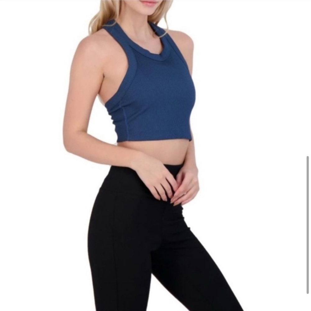 FP Movement Game Time Racerback Cami Navy Size M - Picture 4 of 7